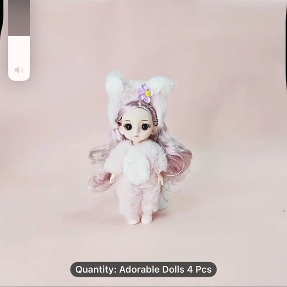 Adorable Doll with Fluffy Outfit - Picture 1 of 1